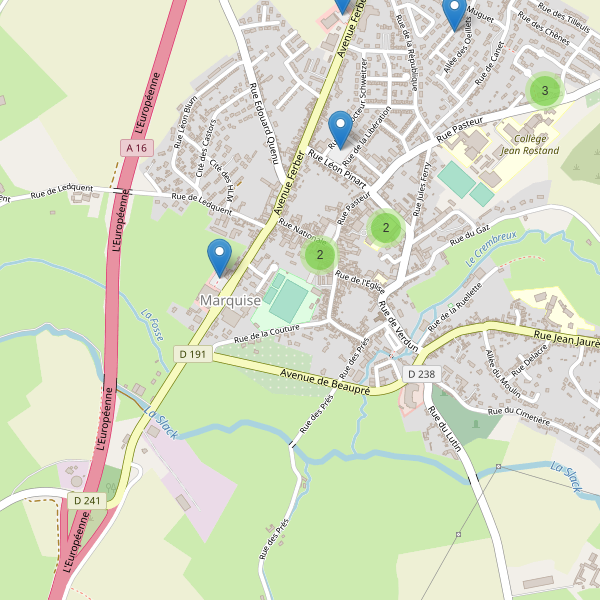 Carte des parkings à Marquise Thumbnail