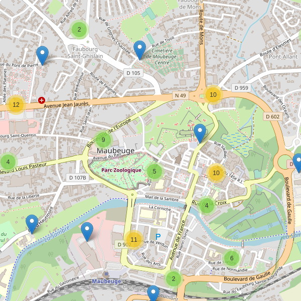 Carte des parkings à Maubeuge Thumbnail