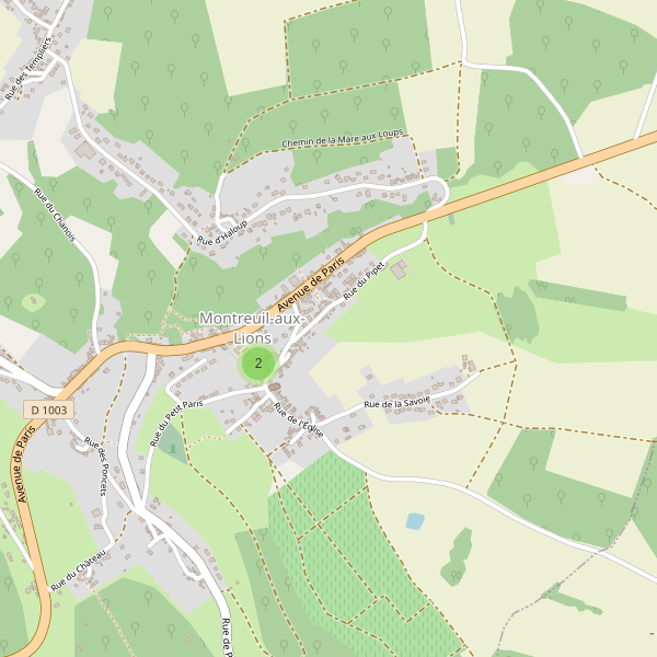Carte des parkings à Montreuil-aux-Lions Thumbnail