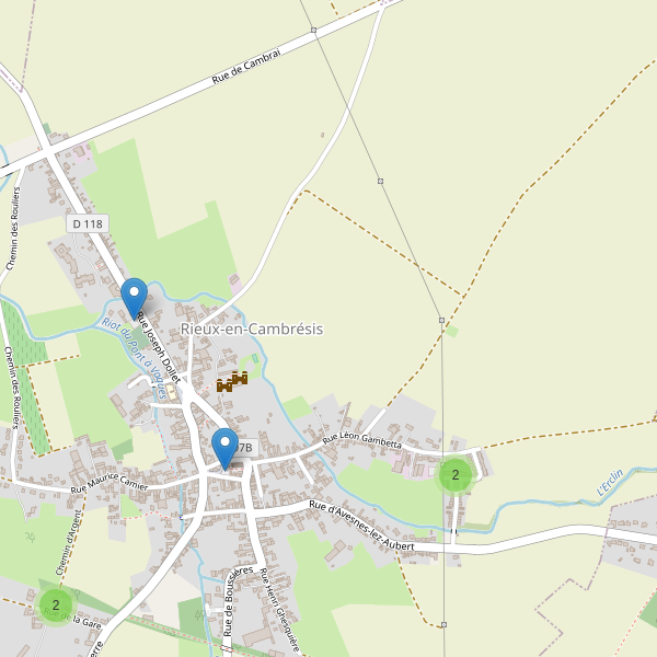 Carte des parkings à Rieux-en-Cambrésis Thumbnail