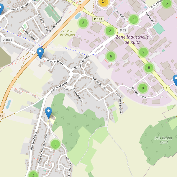 Carte des parkings à Ruitz Thumbnail