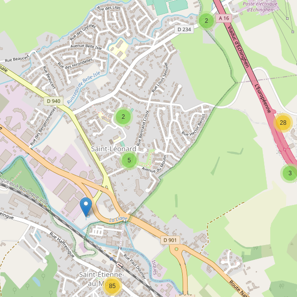Carte des parkings à Saint-Léonard (Pas-de-Calais) Thumbnail