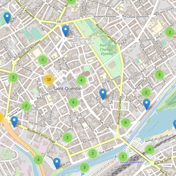 Thumbnail Carte des parkings à Saint-Quentin