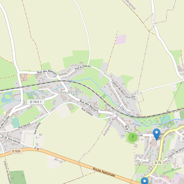 Carte des parkings à Savy-Berlette Thumbnail