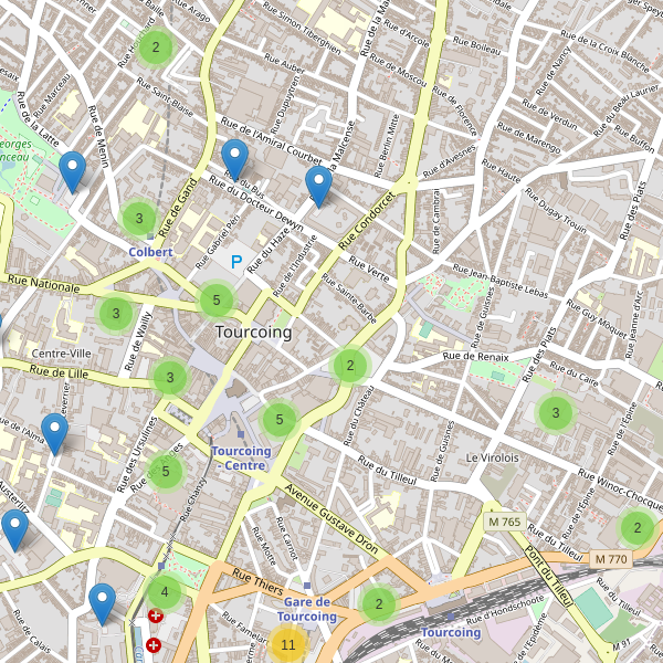 Thumbnail Carte des parkings à Tourcoing