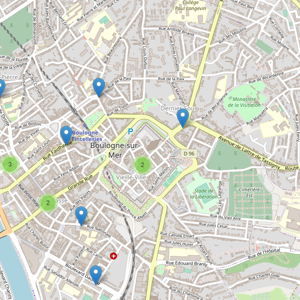 Carte des pharmacies à Boulogne-sur-Mer Thumbnail