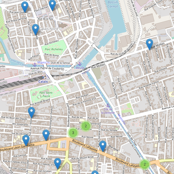 Carte des pharmacies à Calais Thumbnail