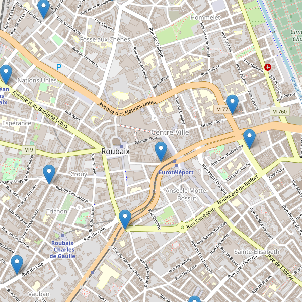 Carte des pharmacies à Roubaix Thumbnail