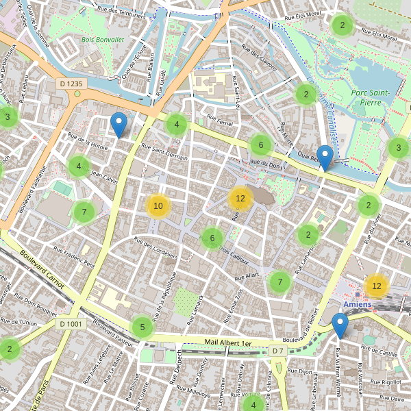 Carte des stationnement-velos à Amiens Thumbnail