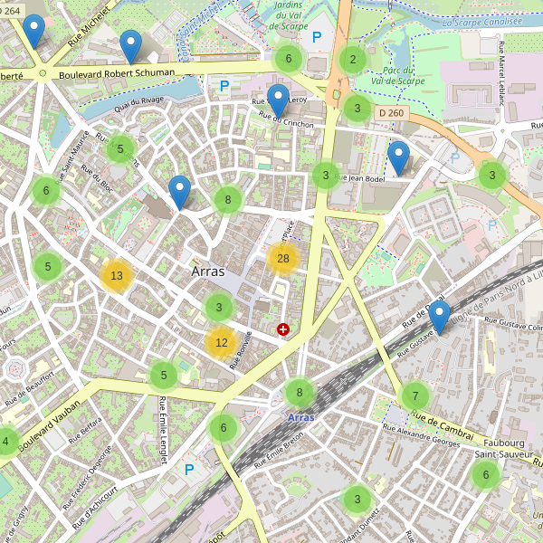 Carte des stationnement-velos à Arras Thumbnail