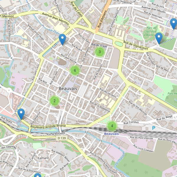 Carte des stationnement-velos à Beauvais Thumbnail
