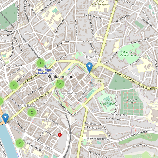 Carte des stationnement-velos à Boulogne-sur-Mer Thumbnail