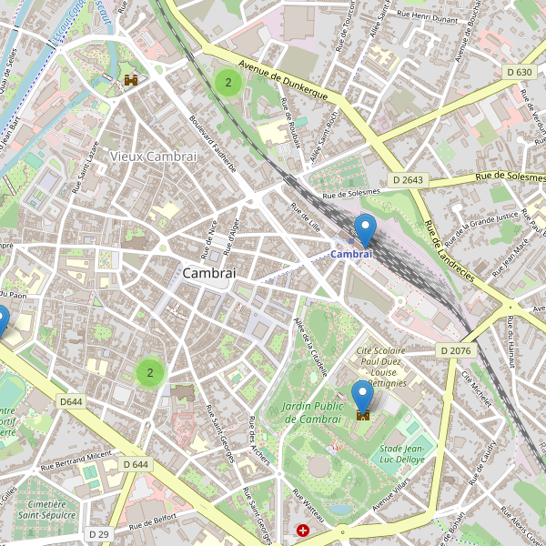 Carte des stationnement-velos à Cambrai Thumbnail