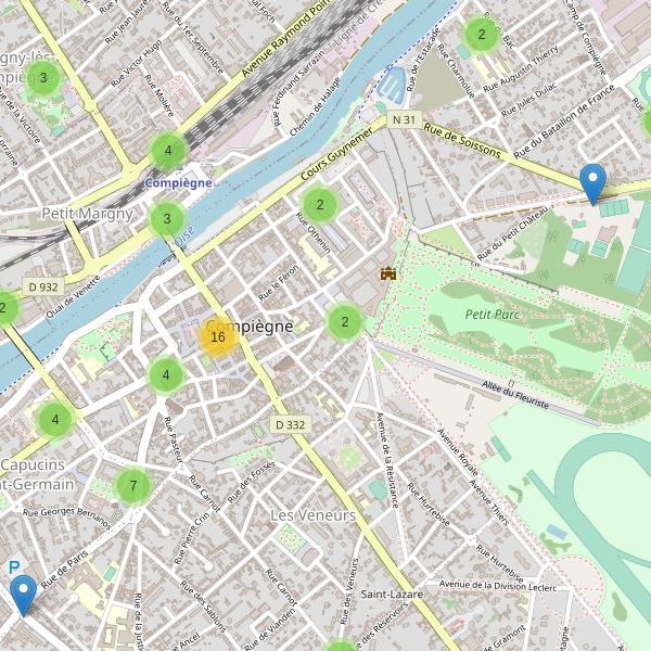 Carte des stationnement-velos à Compiègne Thumbnail