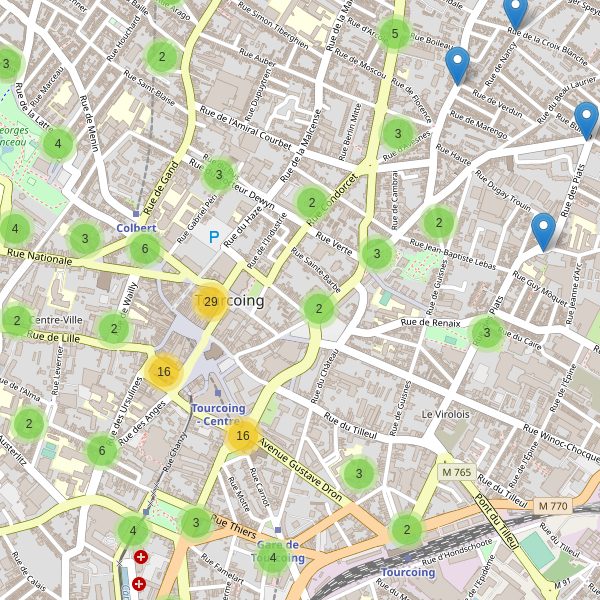 Carte des stationnement-velos à Tourcoing Thumbnail
