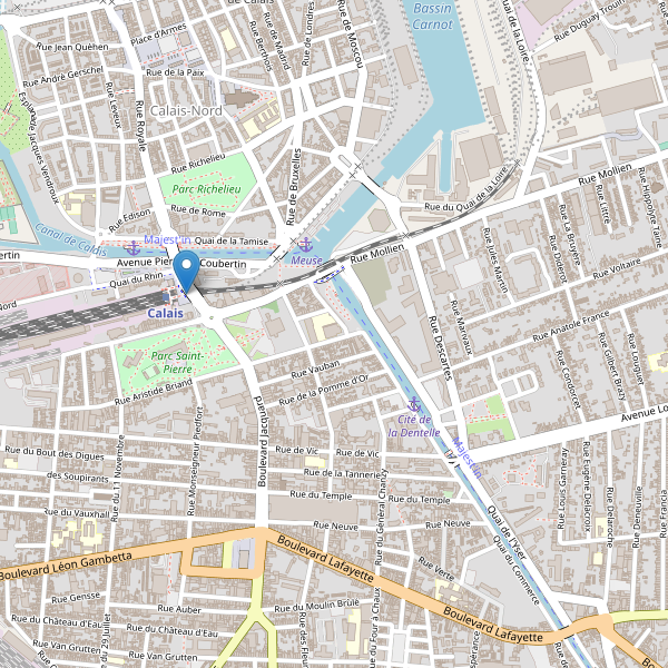 Carte des taxi à Calais Thumbnail