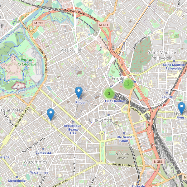 Carte des taxi à Lille Thumbnail
