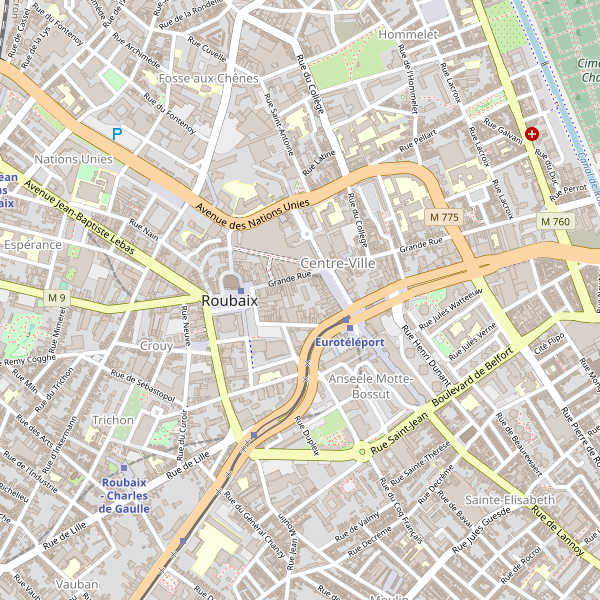 Carte des taxi à Roubaix Thumbnail