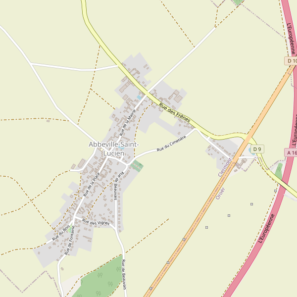 Carte des bedandbreakfast à Abbeville-Saint-Lucien Thumbnail