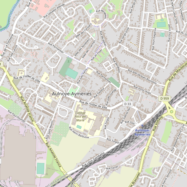 Carte des toilettes à Aulnoye-Aymeries Thumbnail