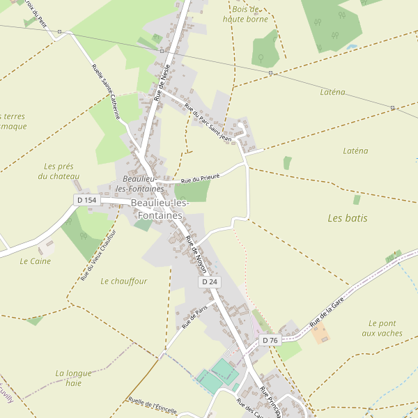 Carte des bedandbreakfast à Beaulieu-les-Fontaines Thumbnail