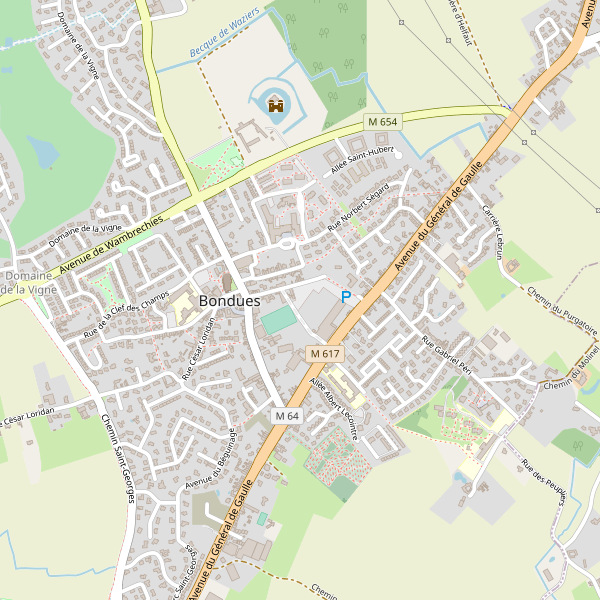 Carte des location-voiture à Bondues Thumbnail