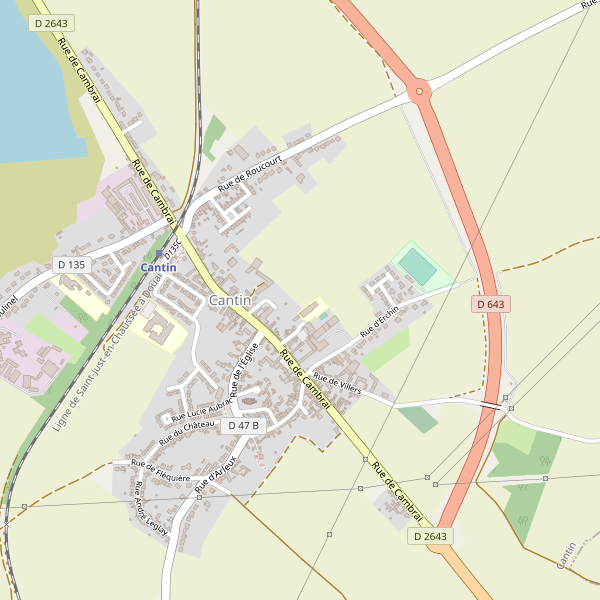 Carte des bureaux-poste à Cantin Thumbnail