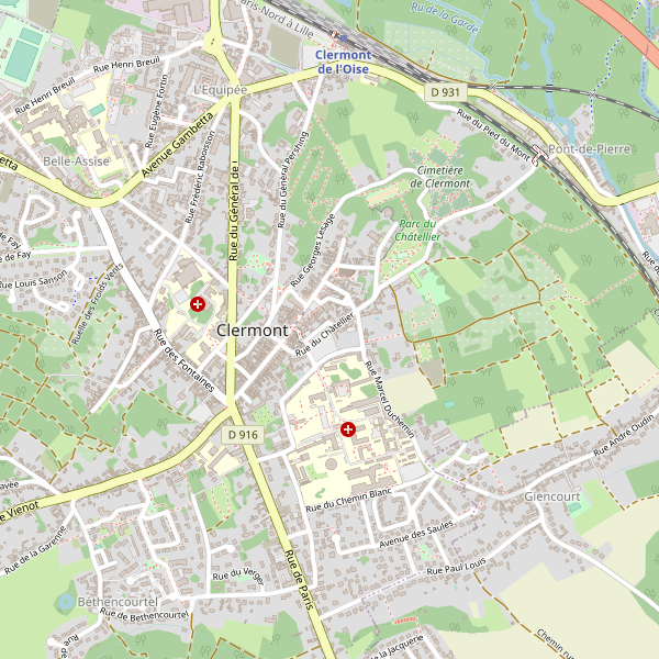 Carte des vues à Clermont (Oise) Thumbnail