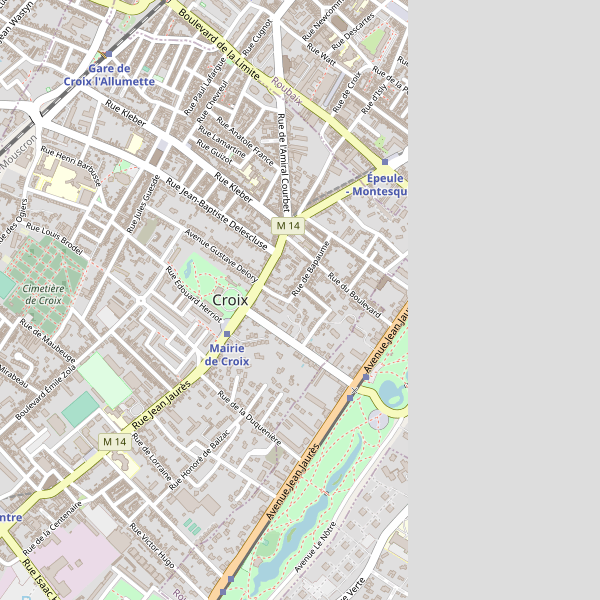 Carte des location-voiture à Croix (Nord) Thumbnail