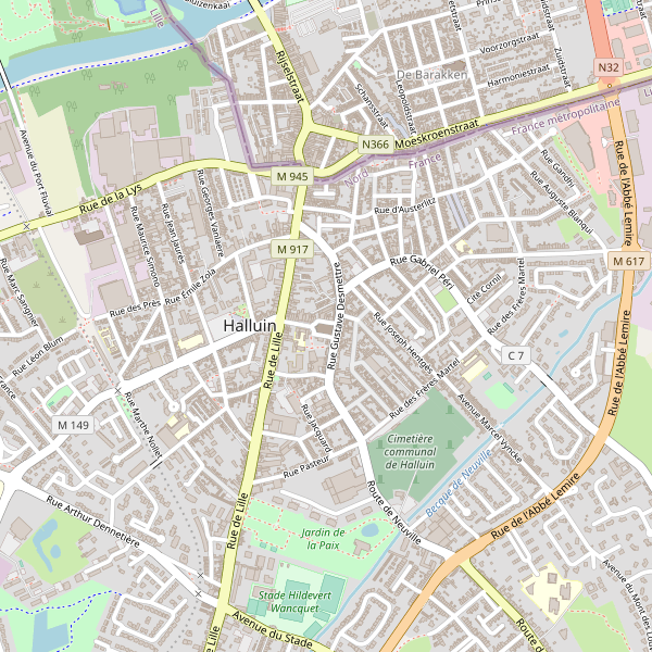 Carte des location-voiture à Halluin Thumbnail