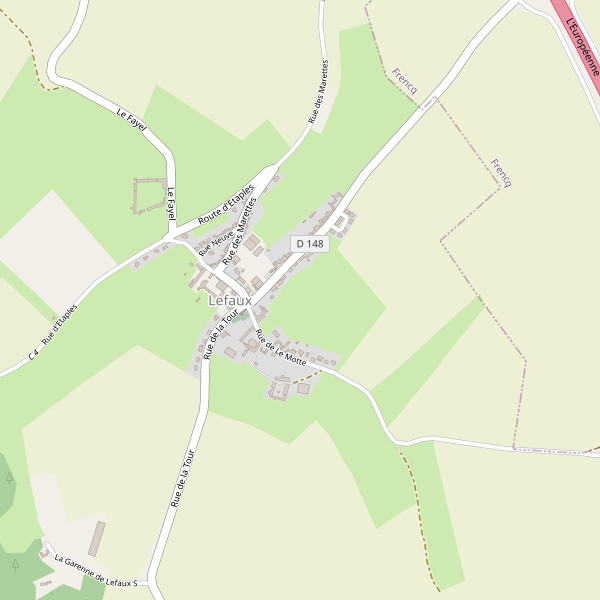 Carte des hotels à Lefaux Thumbnail