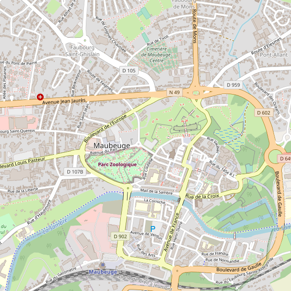 Carte des bureaux-poste à Maubeuge Thumbnail