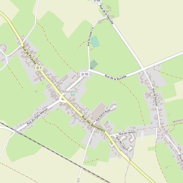 Carte des hotels à Moliens Thumbnail