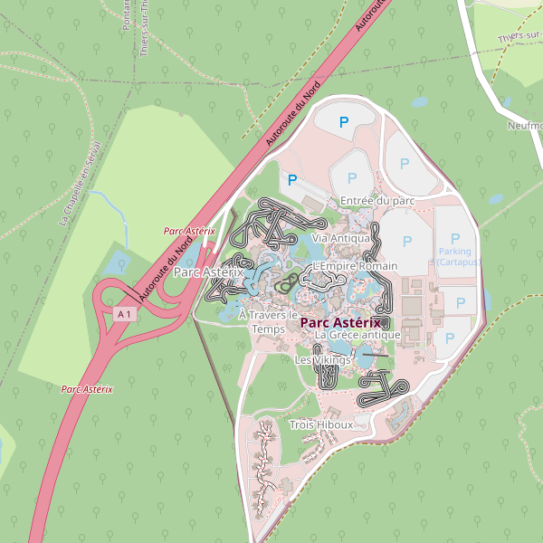 Carte des agences-voyage à Parc Astérix Thumbnail