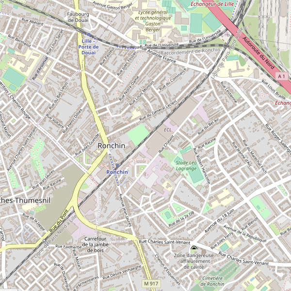 Carte des eglises à Ronchin Thumbnail