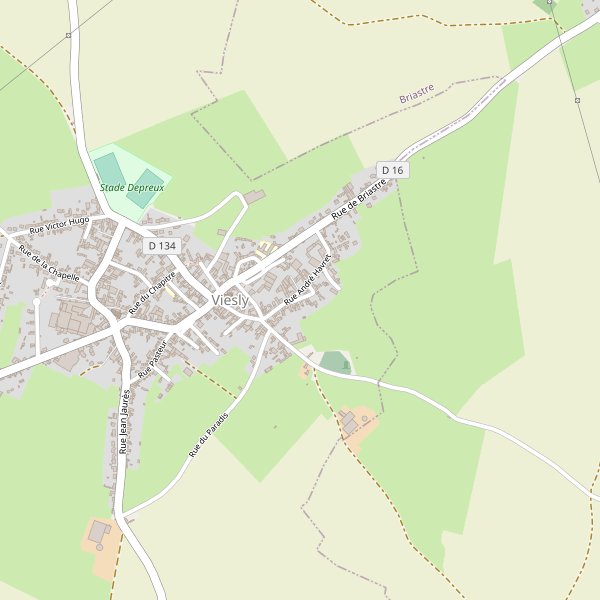 Carte des bedandbreakfast à Viesly Thumbnail