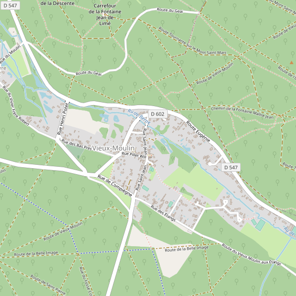 Carte des toilettes à Vieux-Moulin (Oise) Thumbnail