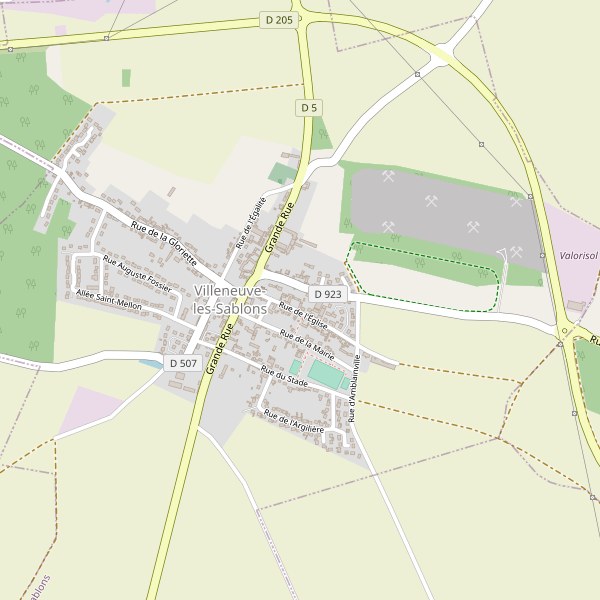 Carte des gymnases à Villeneuve-les-Sablons Thumbnail