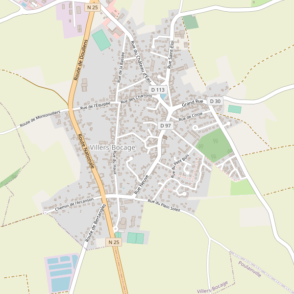 Plan de Villers-Bocage (Somme) Thumbnail