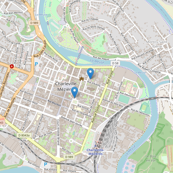 Carte des bibliotheques à Charleville-Mézières Thumbnail