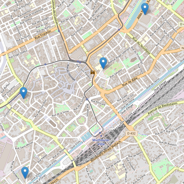 Carte des bibliotheques à Mulhouse Thumbnail