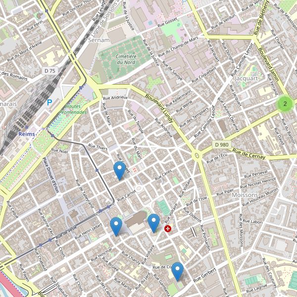 Carte des bibliotheques à Reims Thumbnail