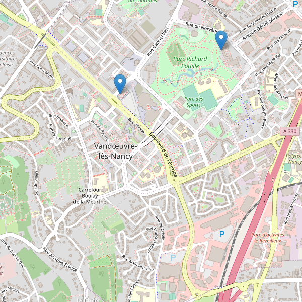 Carte des bibliotheques à Vandœuvre-lès-Nancy Thumbnail