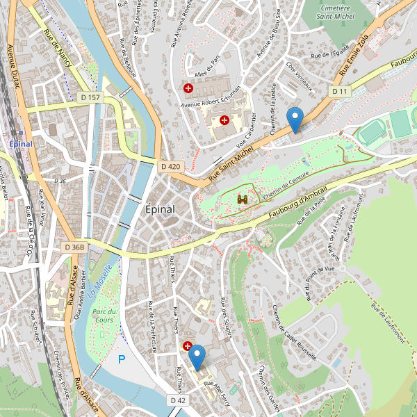 Carte des bibliotheques à Épinal Thumbnail