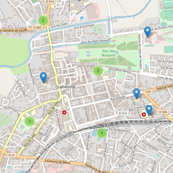 Carte des ecoles à Lunéville Thumbnail