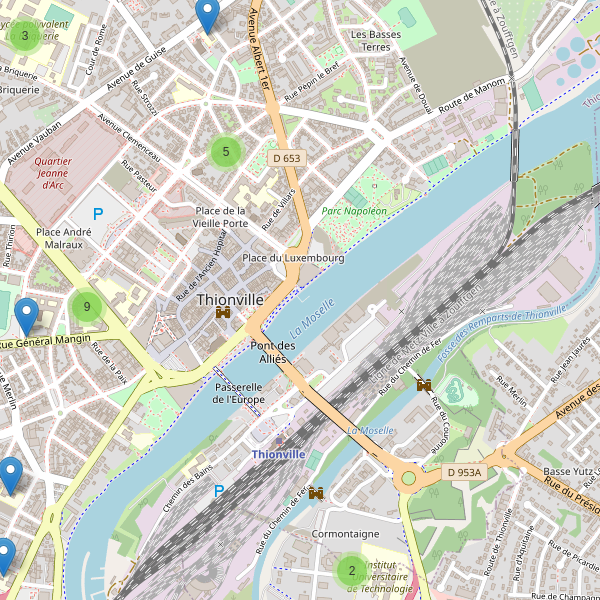 Carte des ecoles à Thionville (Moselle) Thumbnail