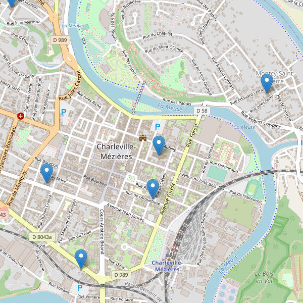 Carte des eglises à Charleville-Mézières Thumbnail