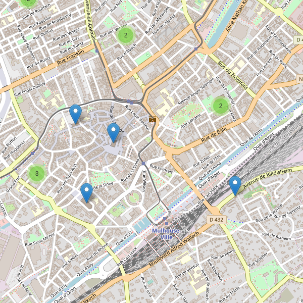 Carte des eglises à Mulhouse Thumbnail