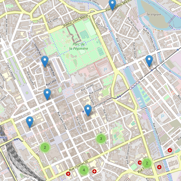 Carte des eglises à Nancy Thumbnail