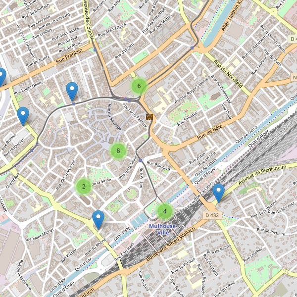 Carte des guichets-automatiques à Mulhouse Thumbnail